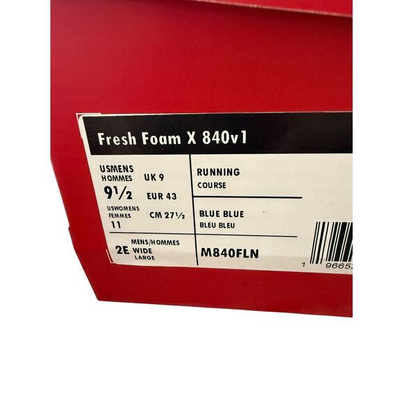 New Balance Unisex Blue Fresh Foam X 840v1 Aluminum Running Shoes Size 9.5 - Picture 10 of 11